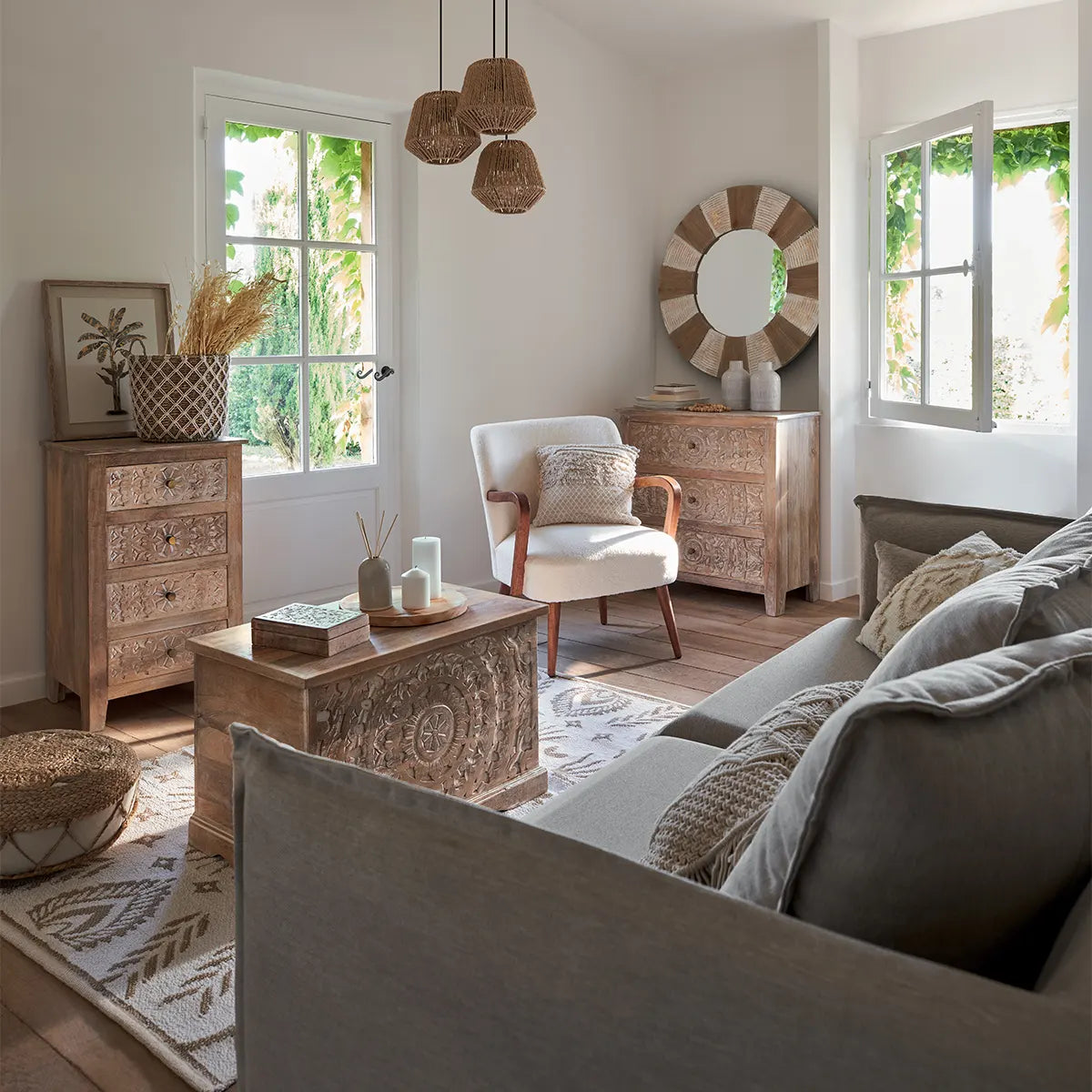 Dulap de depozitare Atmosphera Shirel, lemn de mango