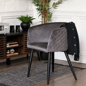 Scaun de sufragerie cu atmosferă Marlo, din velur