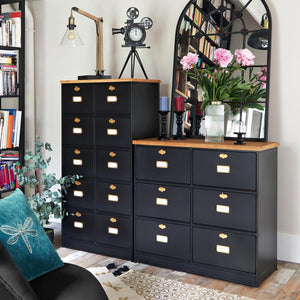 Comodă Atmosphera Ivan, 6 sertare, Negru