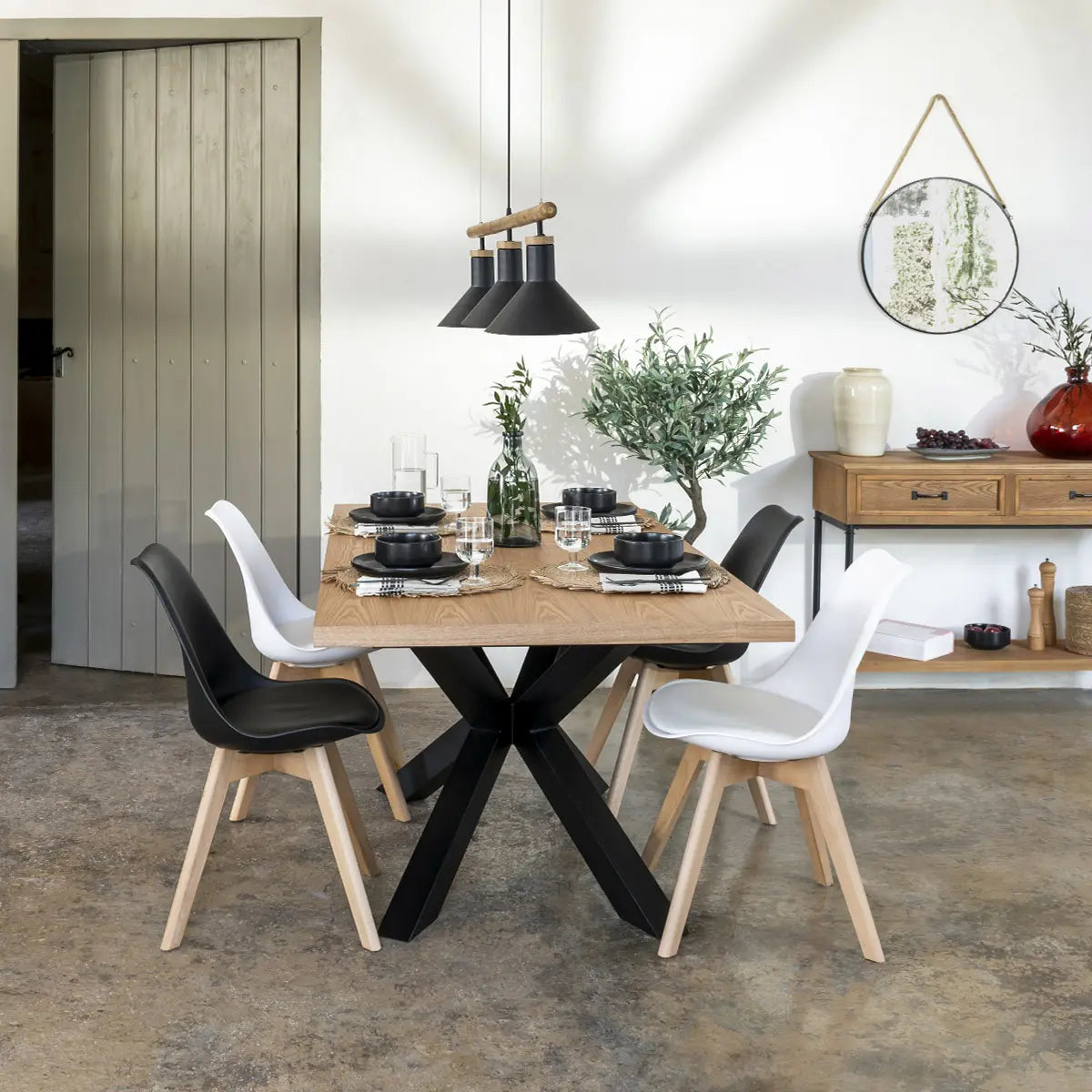 Scaun de masă Atmosphera Baya, Polipropilenă, Fag