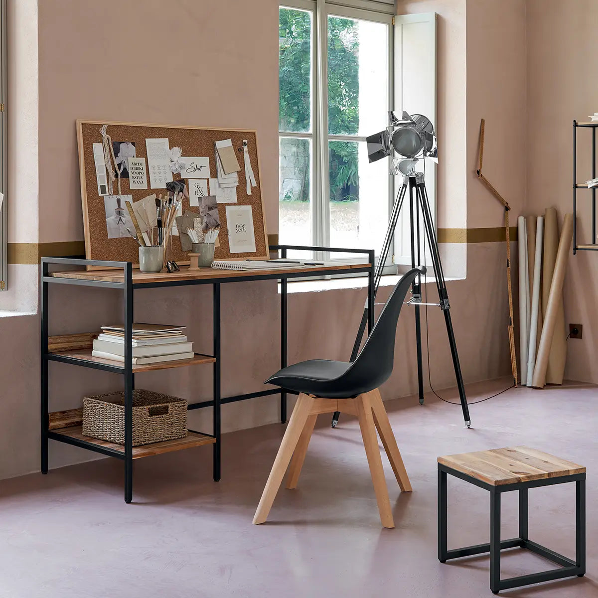 Scaun de masă Atmosphera Baya, Polipropilenă, Fag