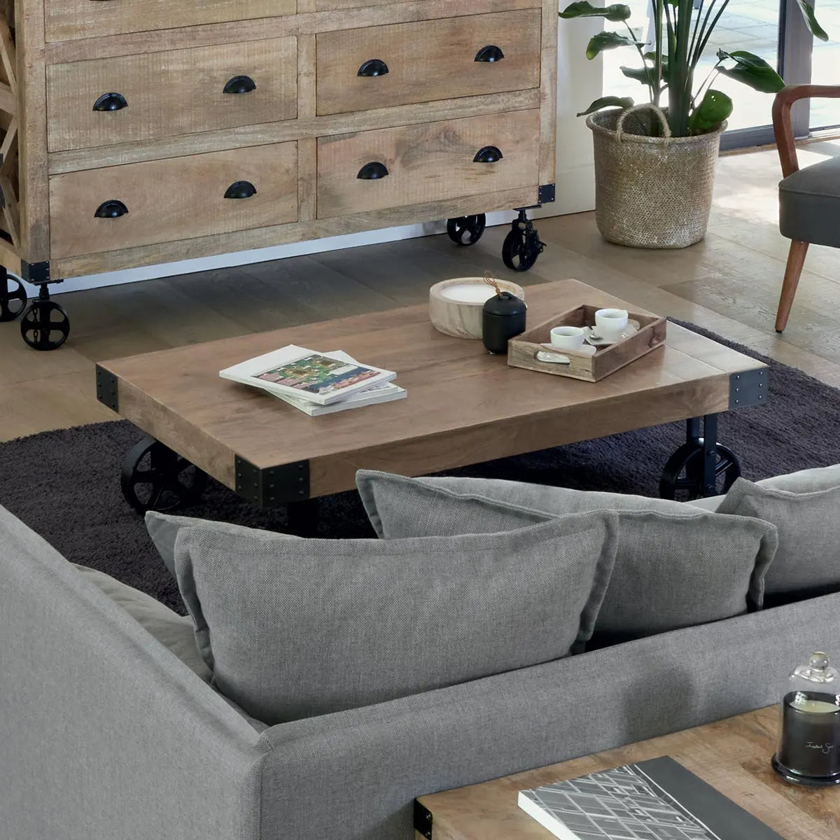 Masă de cafea Atmosphera Silas, 117x71 cm, Mango