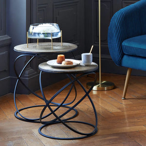 Masă de cafea Atmosphera Etnik, Metal, Cupru, 2 bucăți