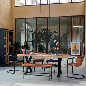 Scaun de sufragerie Atmosphera Dario, piele naturală