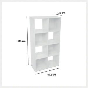 Рафт 5five Mix'n Modul, 8 отделения, MDF, 68x32x134 cm