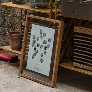 Tablou înrămat Atmosphera Elody, Imprimeu frunze 38x48 cm, Sticlă, Modele asortate