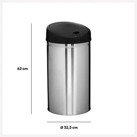 Coș de gunoi automat 5five Sensor, Rotund, Oțel inoxidabil, 42 l