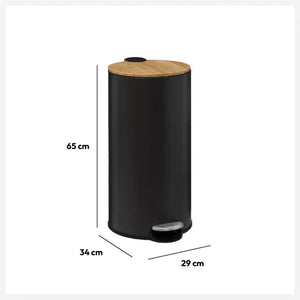 Coș 5five Modern Color, Metal și bambus, 30 L