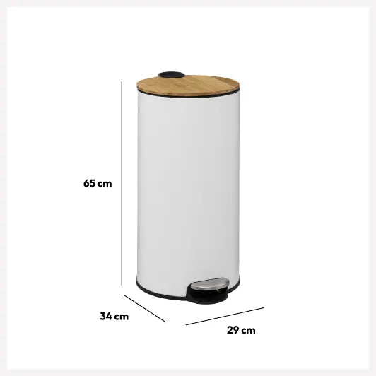 Coș 5five Modern Color, Metal și bambus, 30 L