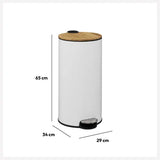 Coș 5five Modern Color, Metal și bambus, 30 L