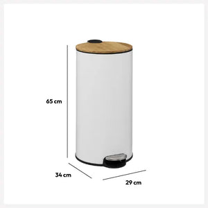 Coș 5five Modern Color, Metal și bambus, 30 L