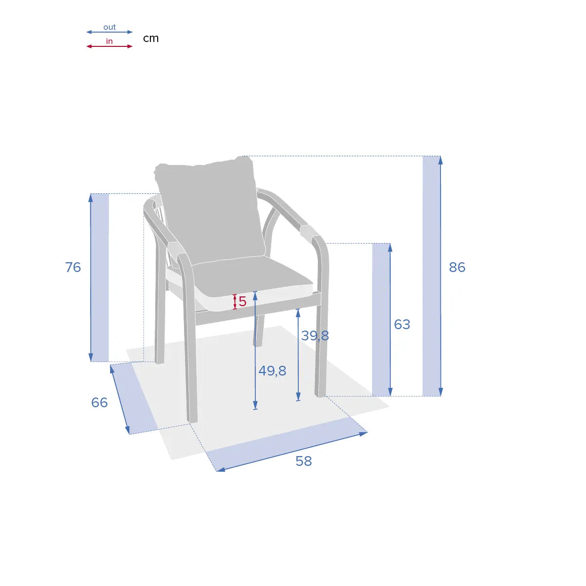 Scaun de gradina Hesperide Papouasie
