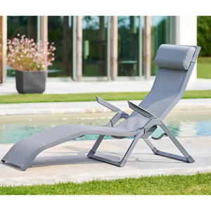 Сгъваем алуминиев шезлонг Hesperide Decima, Кварц/Шисти
