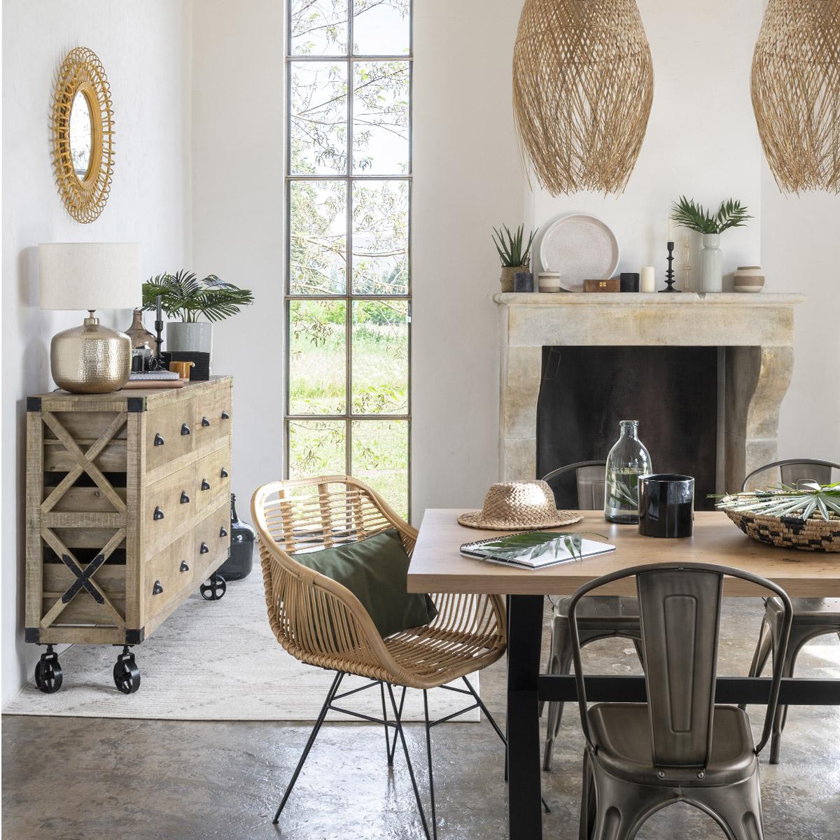 Comodă Atmosphera Silas, 6 sertare, 150x40 cm