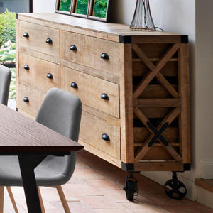 Comodă Atmosphera Silas, 6 sertare, 150x40 cm