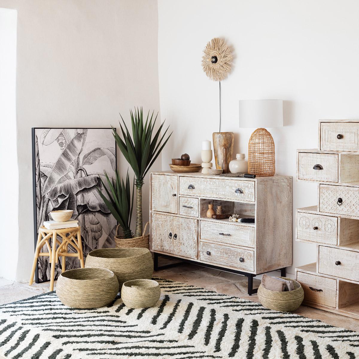 Comodă Atmosphera Ajay, 6 sertare, lemn de mango