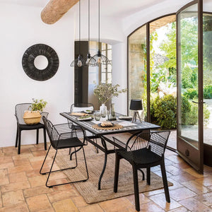 Masă de dining Kipos, 160x90 cm, mozaic de piatră