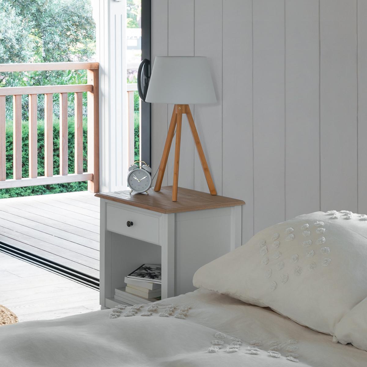 Noptieră Atmosphera Solen, 61 cm, Alb