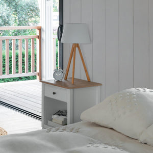 Noptieră Atmosphera Solen, 61 cm, Alb