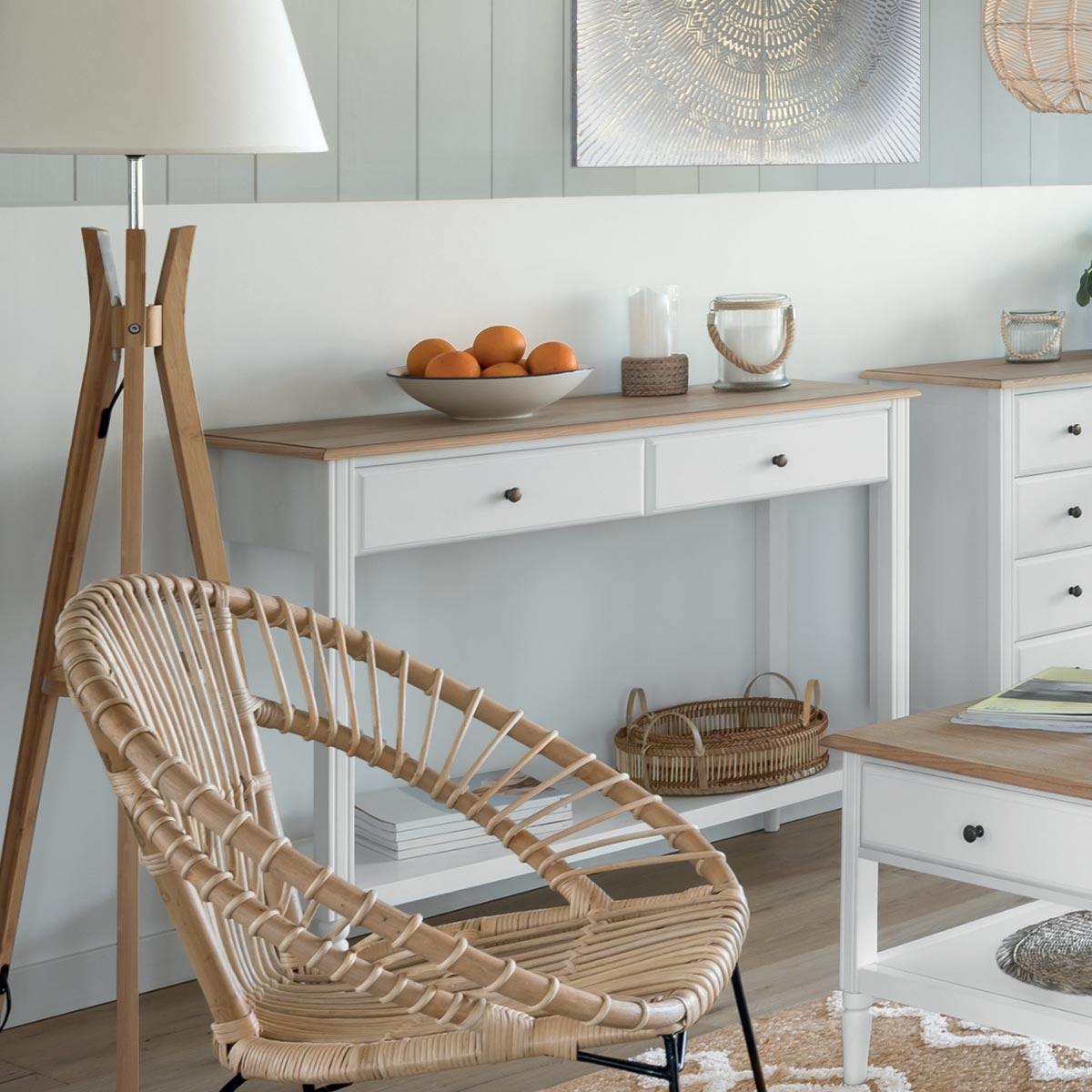 Masă consolă Atmosphera Solen, 110 cm, Alb