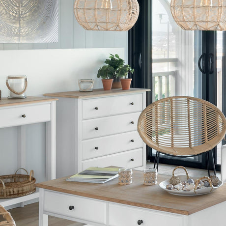 Comodă Atmosphera Solen, 4 sertare, MDF, Alb