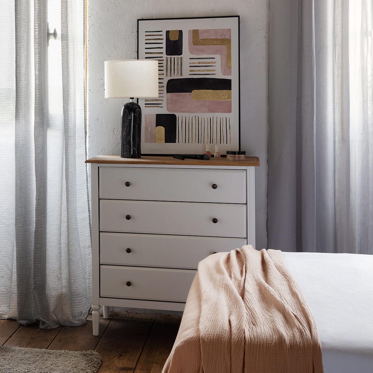 Comodă Atmosphera Solen, 4 sertare, MDF, Alb