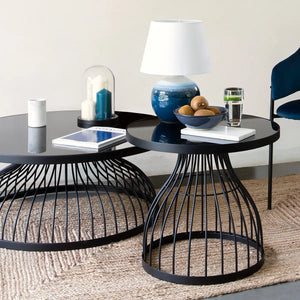 Masă de cafea Atmosphera Kushi, 90cm, Negru