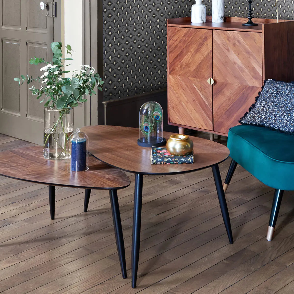 Masă de cafea Atmosphera Mileo, 88x98 cm, 2 buc.