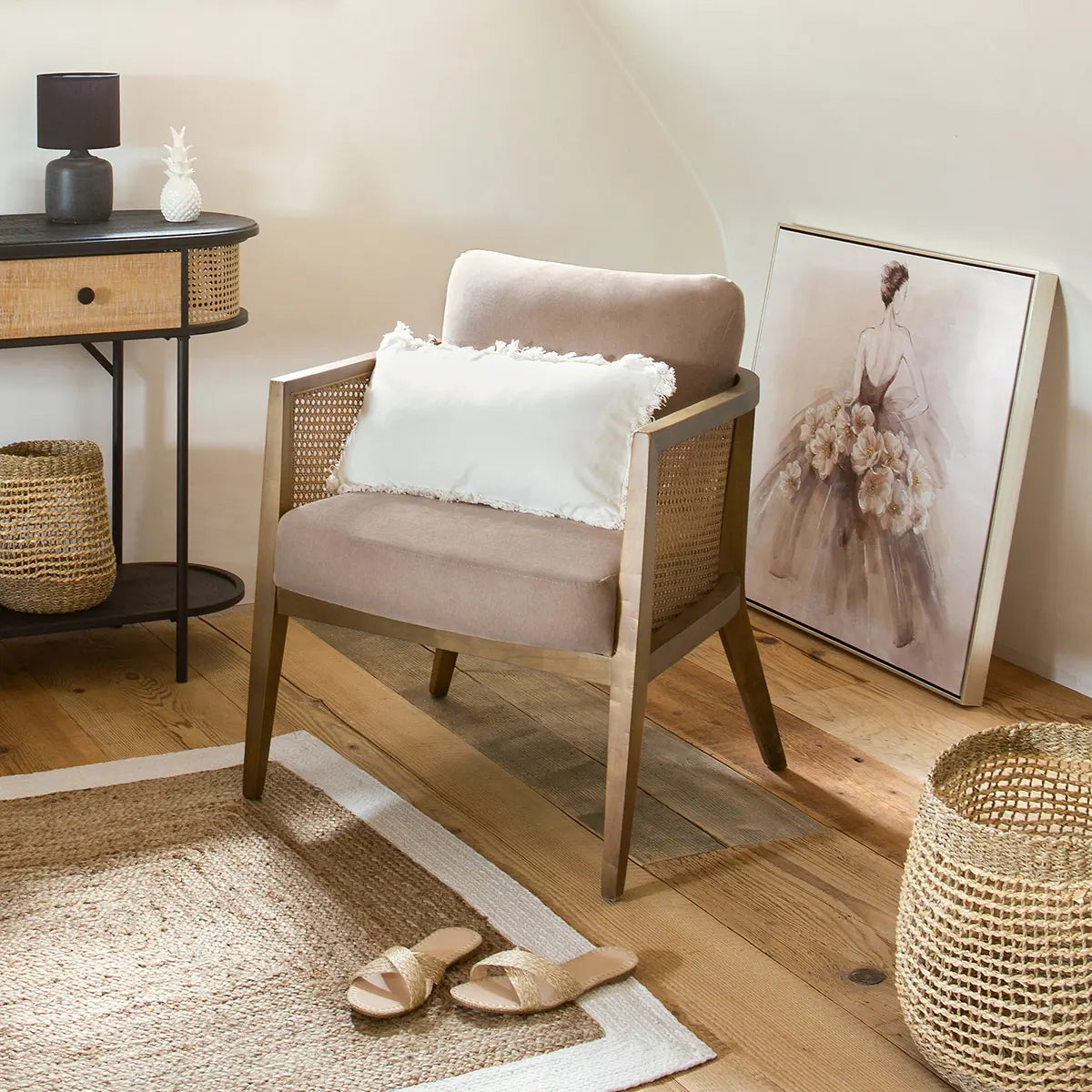 Atmosfera fotoliu Koza, Rattan si plop