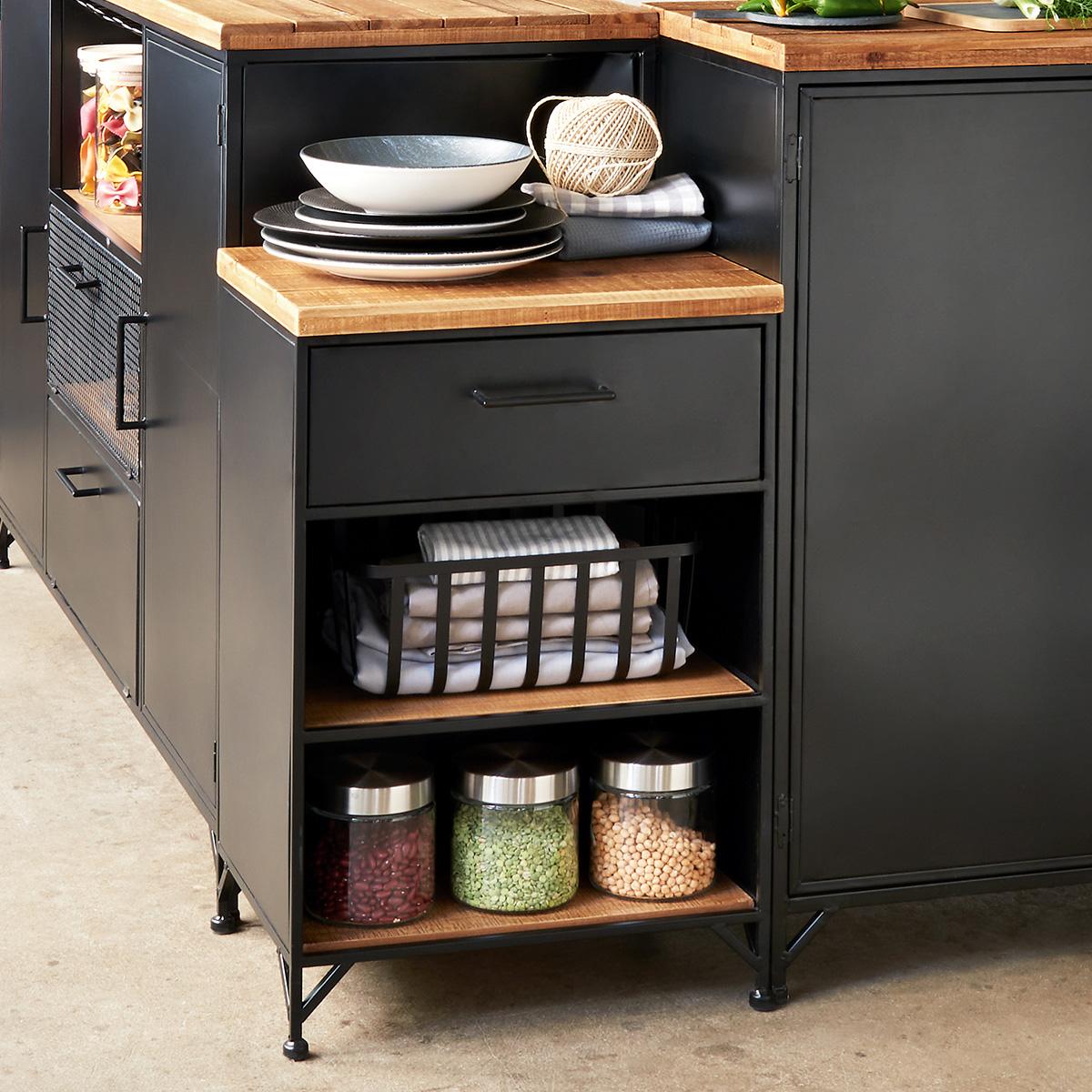 Noptieră Atmosphera Cierna, 64 cm, Negru