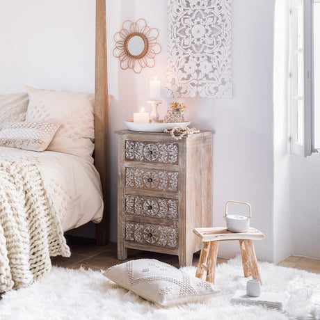 Comodă Atmosphera Shirel, 4 sertare, lemn de mango