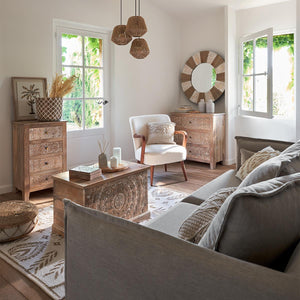 Comodă Atmosphera Shirel, 3 sertare, lemn de mango