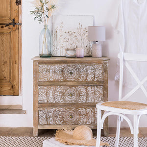 Comodă Atmosphera Shirel, 3 sertare, lemn de mango