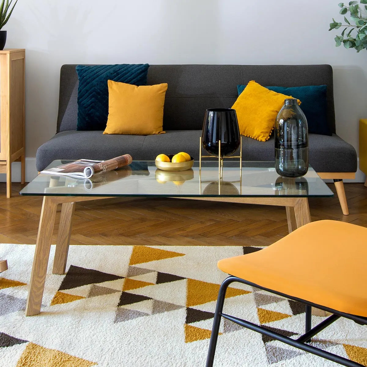 Masă de cafea Atmosphera Taho, 110x60 cm, sticlă securizată