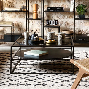 Masă de cafea Atmosphera Yoho, 90x90 cm, Negru