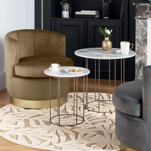 Masă de cafea Atmosphera Garance, Marmură, 2 bucăți