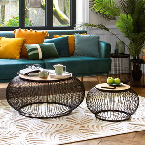 Masă de cafea Atmosphera Esther, lemn de mango, 2 bucăți