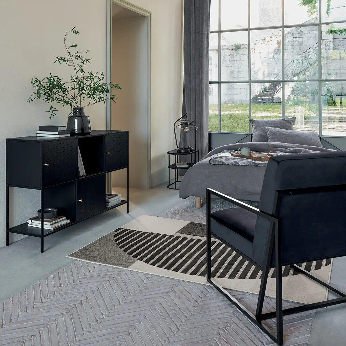 Fotoliu Agata, Negru