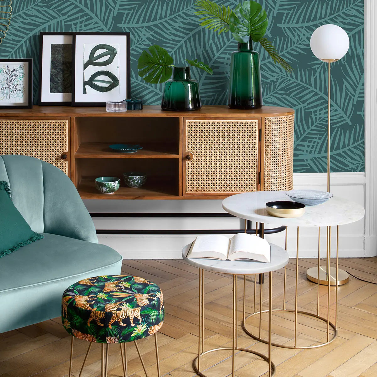 Lampion atmosphere Dris, Metal, Auriu, 135 cm