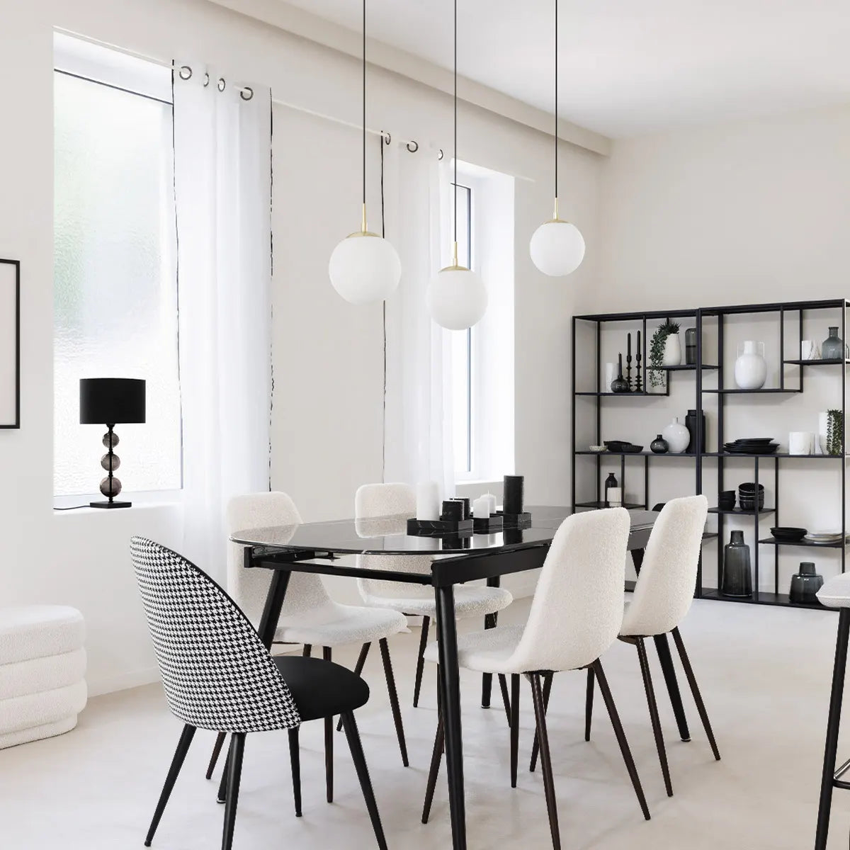 Lampă suspendată Atmosphera Dris, 20 cm, sticlă