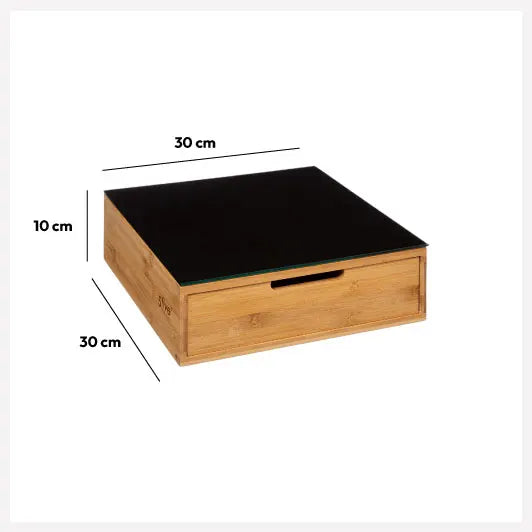 Organizator de capsule de cafea 5Five, bambus și sticlă