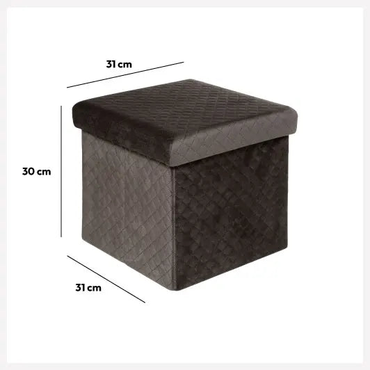 Puf pliabil 5five Mix &amp; Modul, Catifea, 31x31 cm