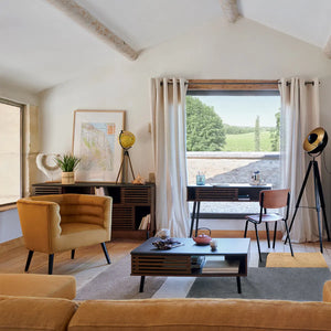 Lampion atmosphera Lahti, Metal și lemn, Negru, 156,5 cm