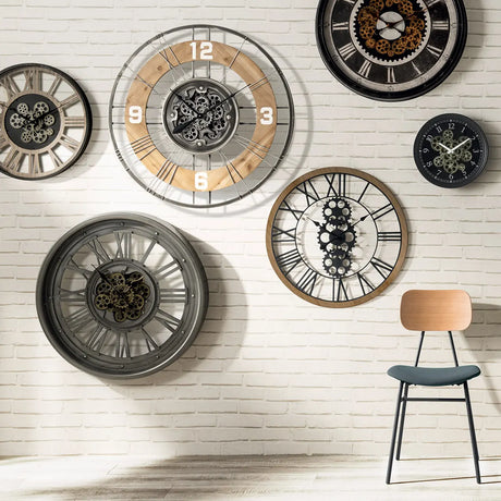 Ceas de perete Atmosphera Gaby, Mecanism, Ø80 cm, Metal