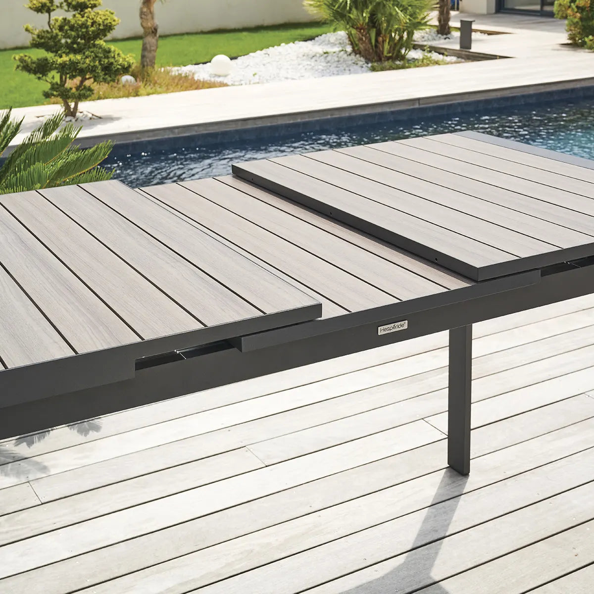 Masă înaltă de grădină Hesperide Evasion, naturală, 8 locuri