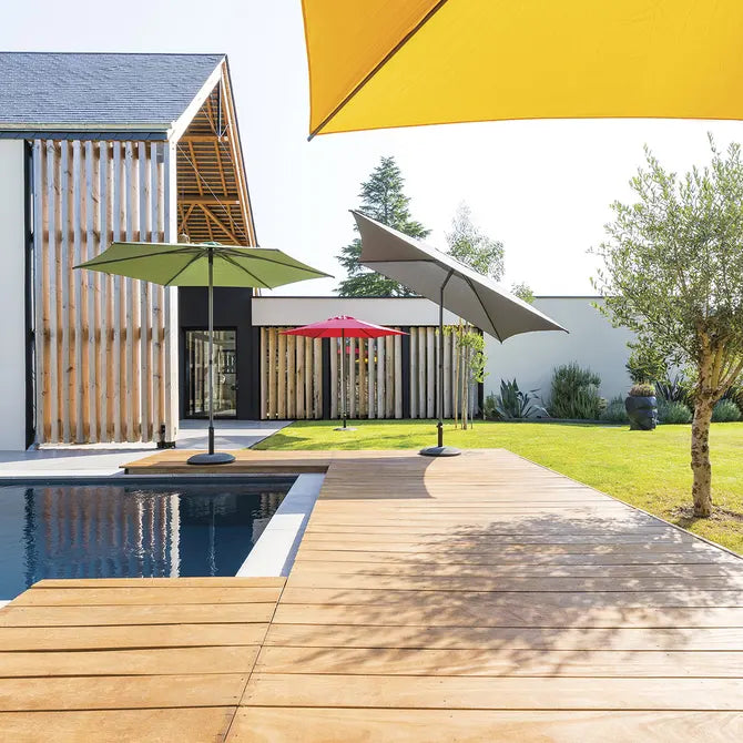 Прав накланящ се чадър Hesperide Soya, Цвят Шисти, 2.5x2.5 m