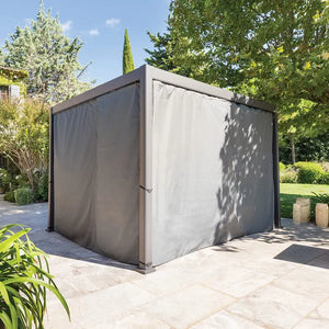 Беседка Hesperide Evora, Алуминий, Графит, 3.6x3.6 m