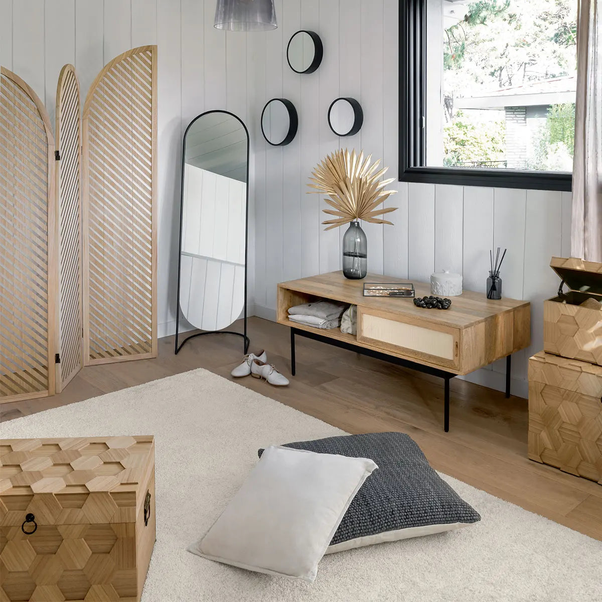 Set cutii depozitare Atmosphera Artys, 3 buc, L.47/53/60 cm, MDF