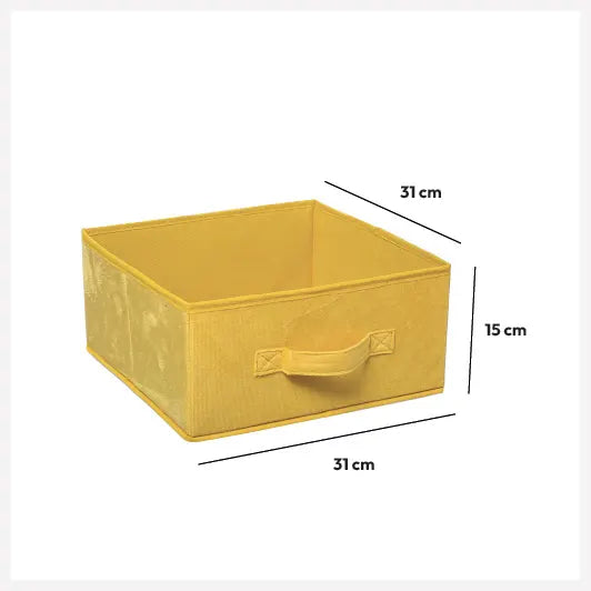 Cutie de depozitare 5five Mix &amp; Modul, Catifea, Galben, 31x15 cm