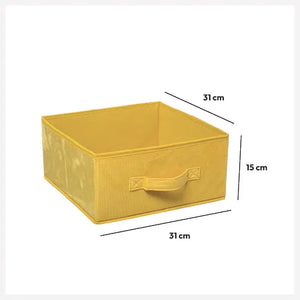 Cutie de depozitare 5five Mix &amp; Modul, Catifea, Galben, 31x15 cm